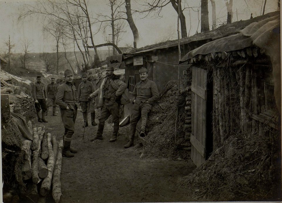 Reserve Deckungen. F.J.Baon Nro. 28. Lopuszno, 29.I.1916. (BildID 15453852)