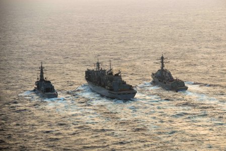 Replenishment at sea 160222-N-BR087-382