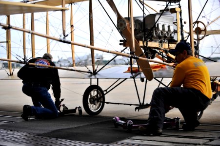 Replica Curtis bi-plane lands at Naval Station Norfolk DVIDS336947