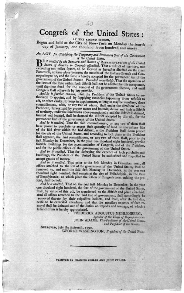 Residence Act of 1790