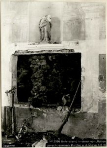 Reservat Unterstand in einer von Italien zerschossenen Kirche a.d.Piave 4.8.18. (BildID 15621505)