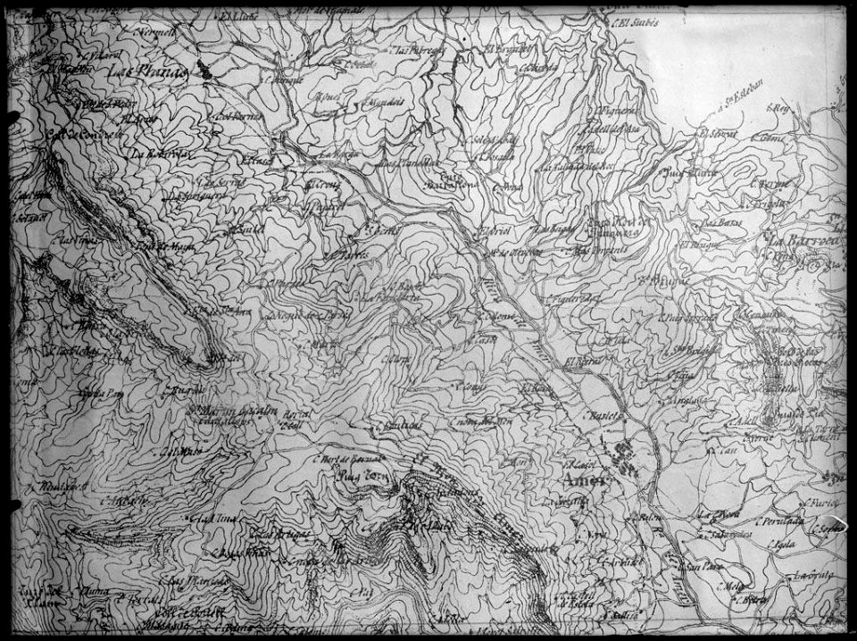 Reproducció d'un fragment d'un mapa d'Amer (AFCEC VINTRO 18X24 416)