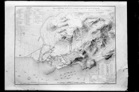 Reproducció d'un mapa de Tarragona de 1811 (AFCEC VINTRO D 4110)
