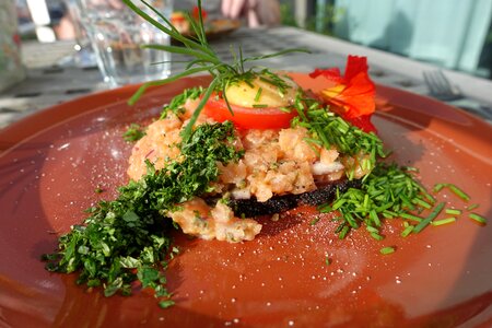 Yolk tatar raw egg yolk