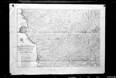 Reproducció d'un mapa dels Pirineus (AFCEC VINTRO D 4145)