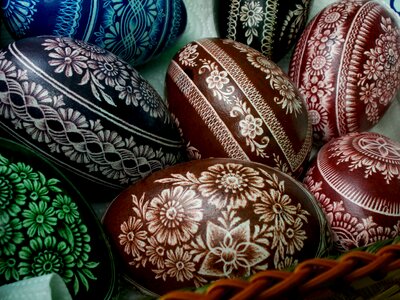 Handcrafted traditional easter egg