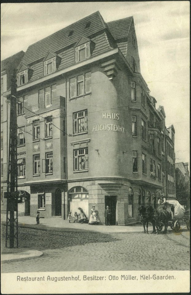 Restaurant Augustenhof in der Augustenstraße, Ecke Kaiserstraße in Gaarden (Kiel 27.966)