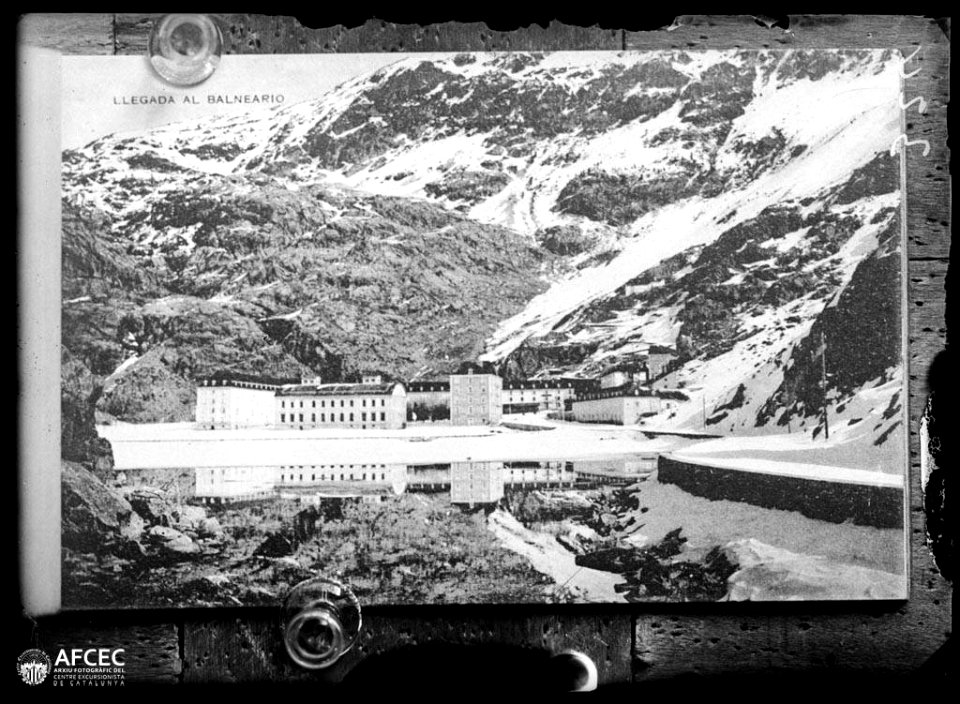 Reproducció d'una postal amb el balneari de Panticosa (AFCEC SOLER A 0324)
