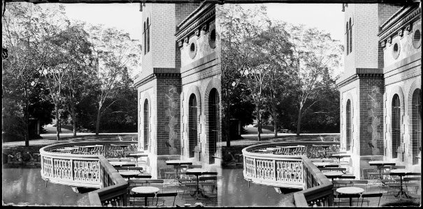 Restaurant sobre el llac del parc de la Ciutadella (AFCEC BORDAS D 3864)