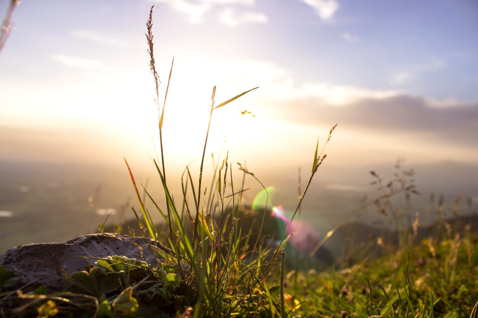 Mountains summit sunrise