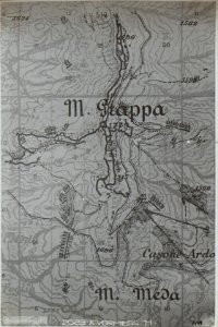 Reproduktion einer Karte des Grappa-Gebietes (BildID 15643819)
