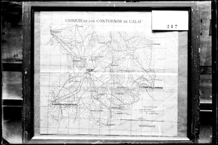 Reproducció d'un croquis de les rodalies de Calaf (AFCEC VINTRO D 4142)