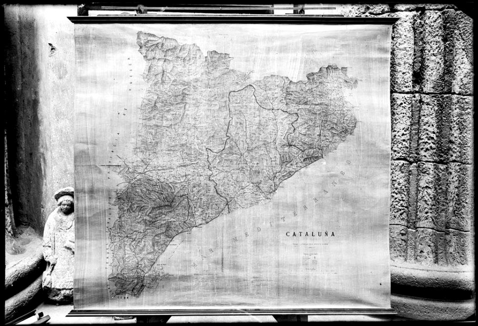 Reproducció d'un mapa de Catalunya (AFCEC VINTRO D 4128)