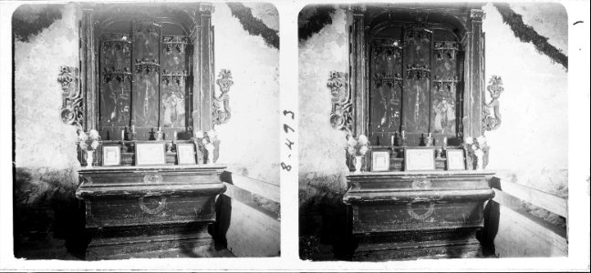 Retaule de Sant Sebastià a una església de Sant Cugat del Vallès