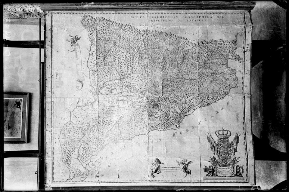 Reproducció d'un mapa de Catalunya d'Aparici (AFCEC VINTRO D 4123)