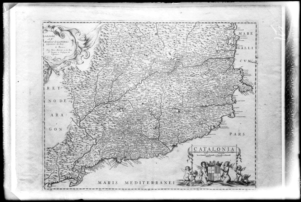 Reproducció d'un mapa de Catalunya de Lochom (AFCEC VINTRO D 4122)