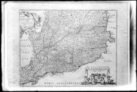 Reproducció d'un mapa de Catalunya de Lochom (AFCEC VINTRO D 4122)