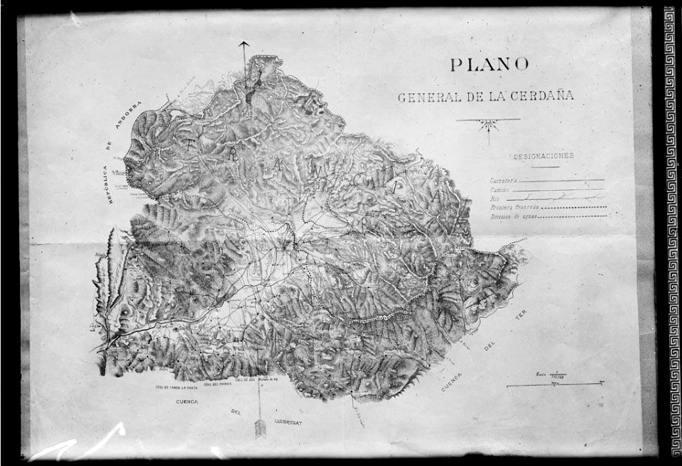 Reproducció d'un mapa de la Cerdanya (AFCEC VINTRO D 4104)