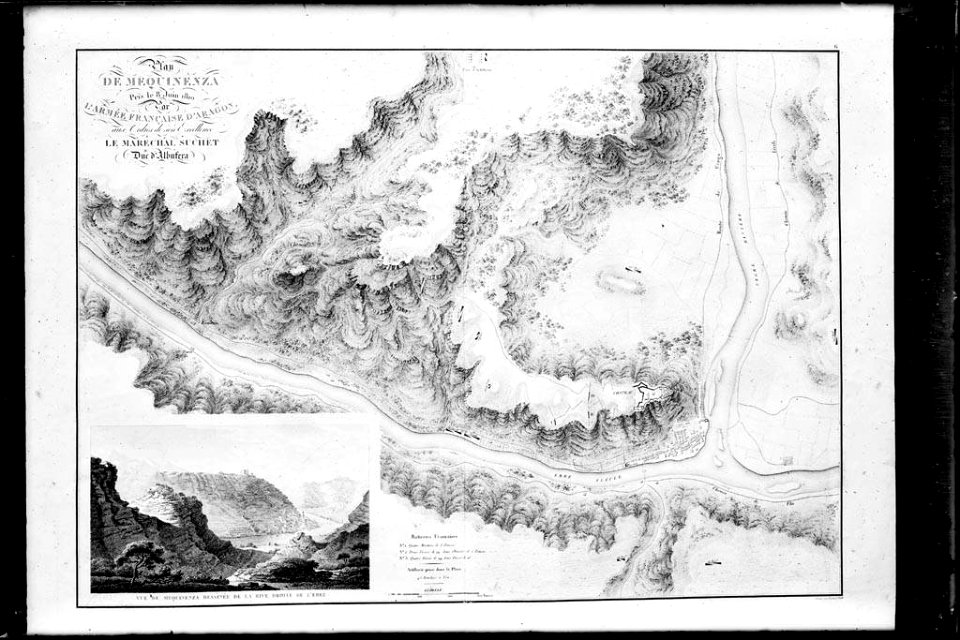 Reproducció d'un mapa de la zona de Mequinensa (AFCEC VINTRO D 4140)