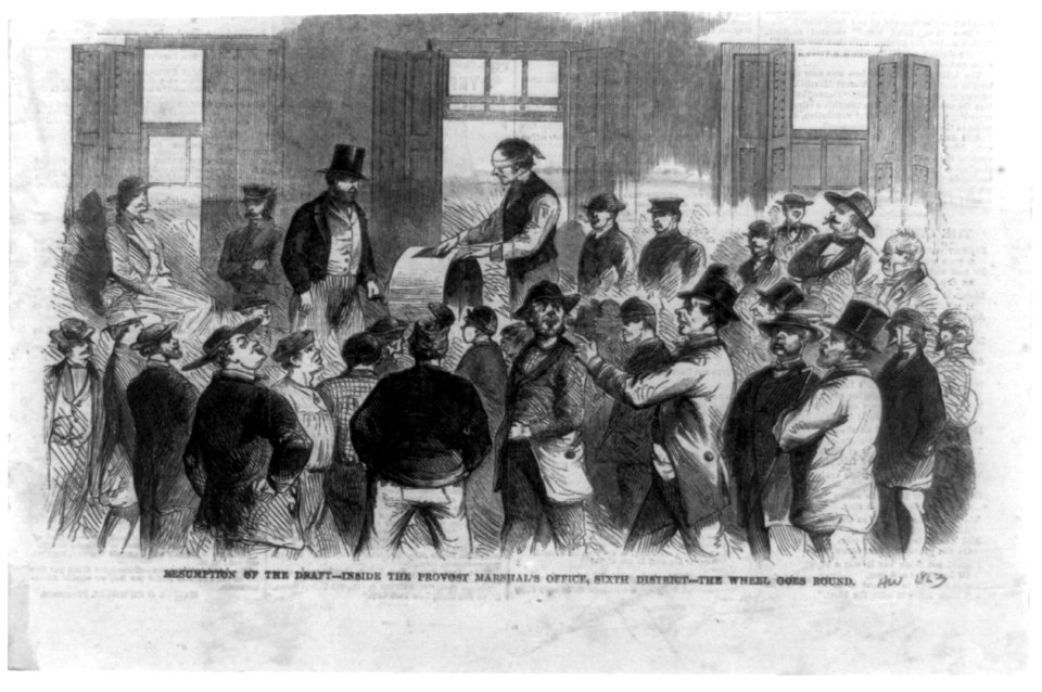 Resumption of the draft - inside the Provost Marshal's office, Sixth District - the wheel goes round LCCN2002718196