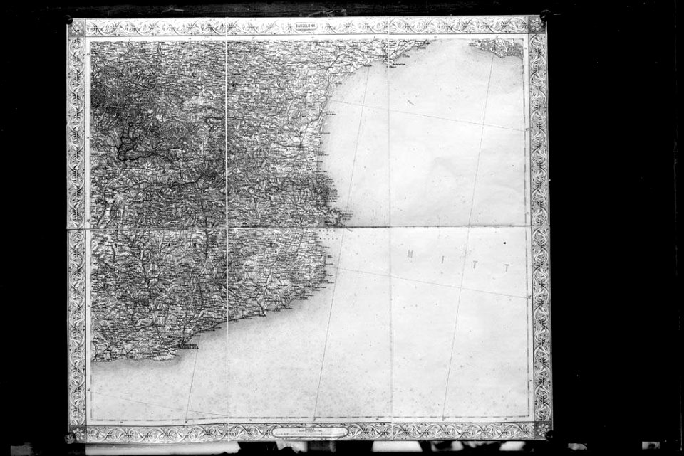Reproducció d'un mapa del nord-est de Catalunya i del sud-est de França (AFCEC VINTRO D 4120)
