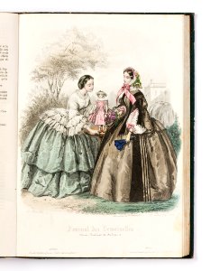 Reprofotografi av modeplansch i tidskriften Le Journal des Demoiselles - Hallwylska museet - 87573