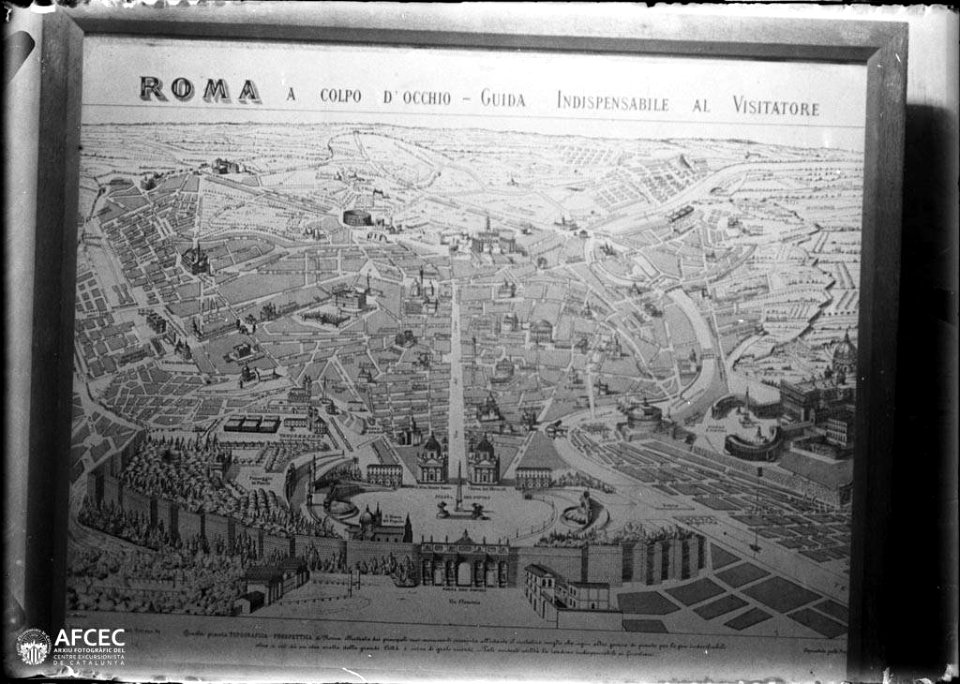Reproducció d'un plànol de la ciutat de Roma