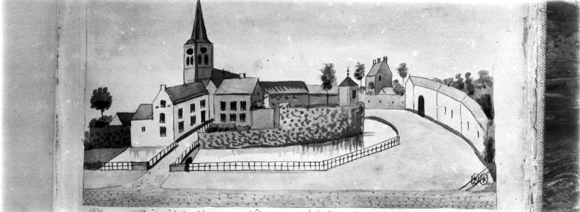 Reproductie van tekening van Gulpen in Stads Archief Maastricht - Heerlen - 20106326 - RCE