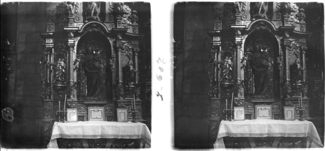 Retaule i Mare de Déu gòtica de l'església de Santa Maria de Cornudella de Montsant