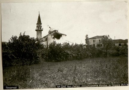 Reservat Von Italien.zerschossene Kirche in Ceggia 20.6.18. (BildID 15620116)