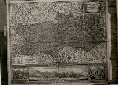Reproduktion der Karte von Kärnten a.d.Museum in Villach. (BildID 15510348)