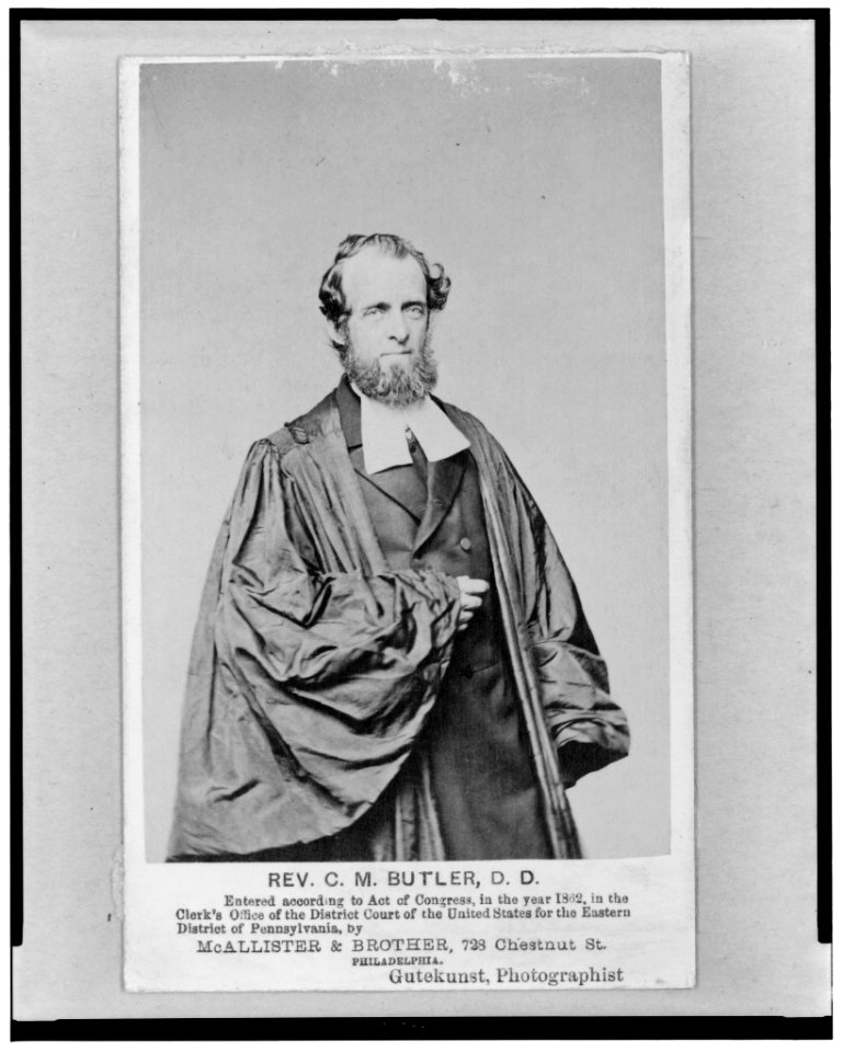 Rev. C.M. Butler, half-length portrait, standing, facing front LCCN96500374