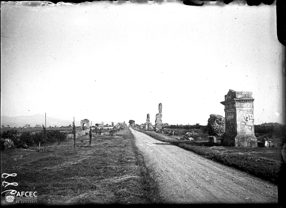 Restes arqueològiques de la Via Appia a la als afores de Roma