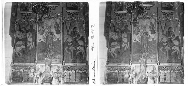 Retaule de l´interior de l´església de Santa Anna a Palma de Mallorca