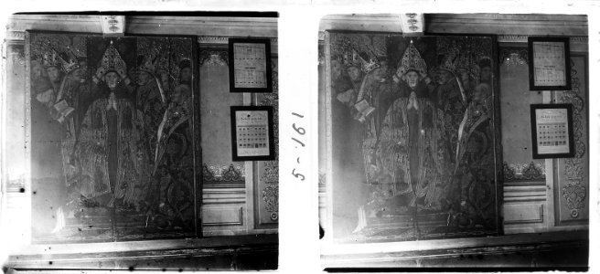 Retaule que mostra la coronació de Sant Agustí