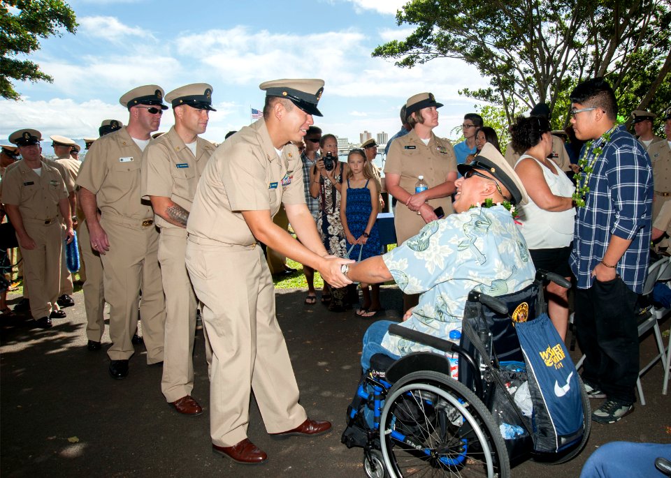 Retired Navy veteran made honorary chief 150308-N-WC566-149
