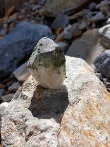 Quartz rock crystal chlorite photo