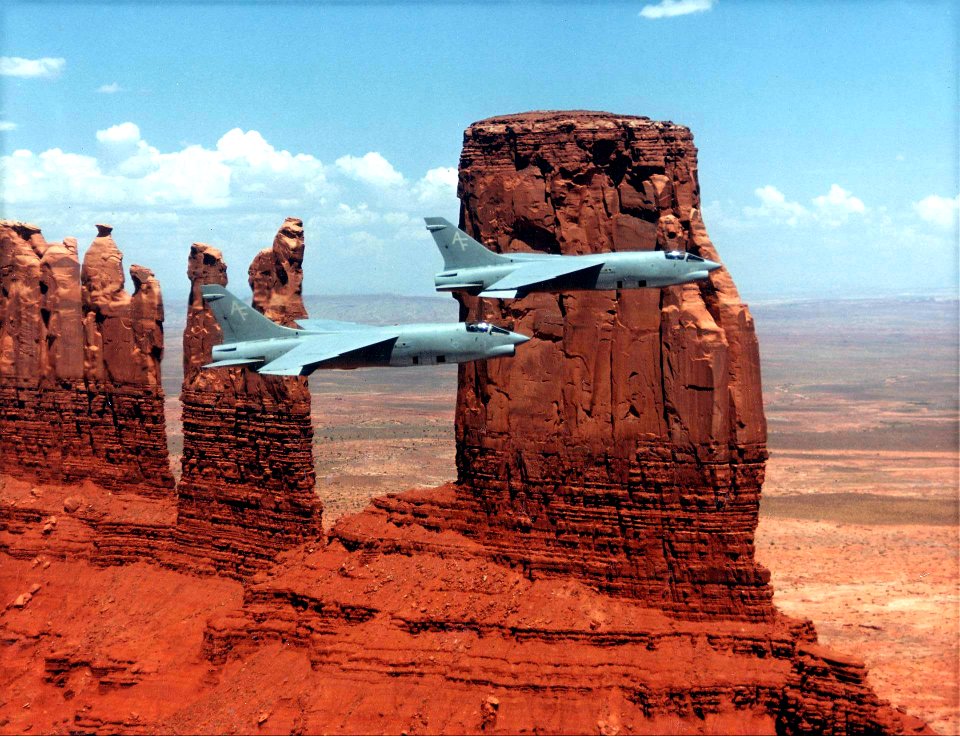 RF-8G Crusaders of VFP-206 in Monument Valley 1985