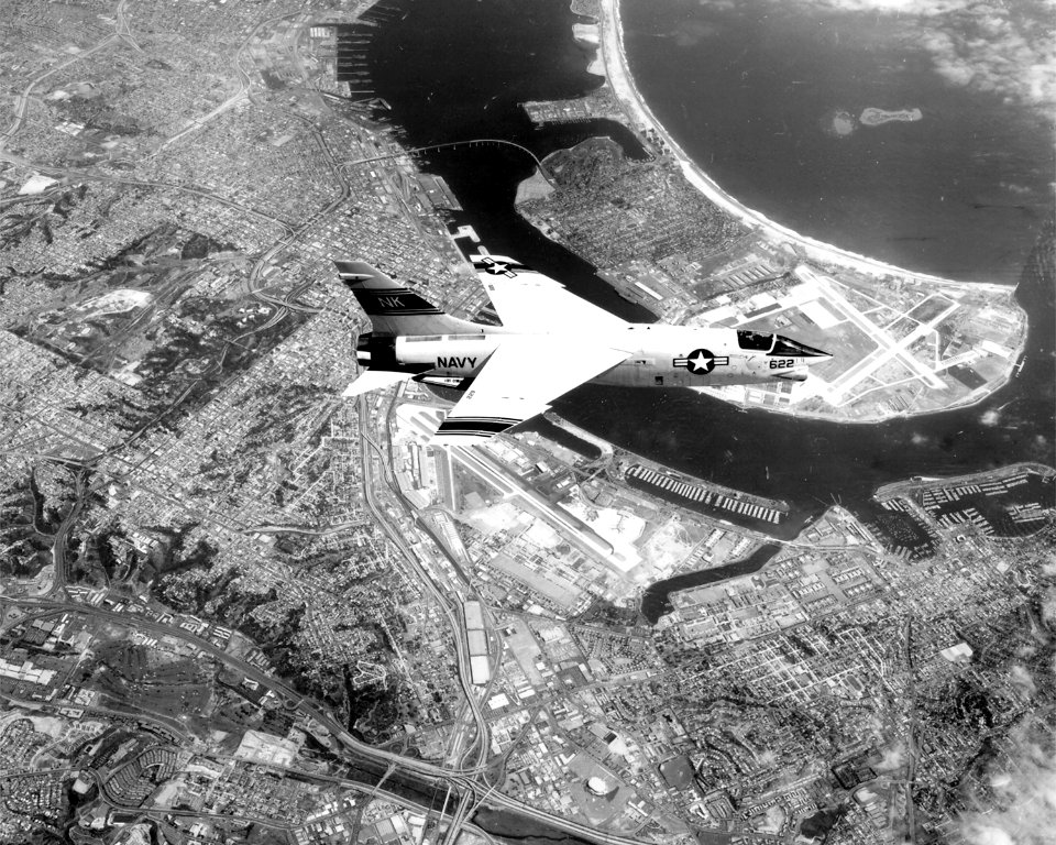 RF-8G VFP-63 over San Diego in 1979
