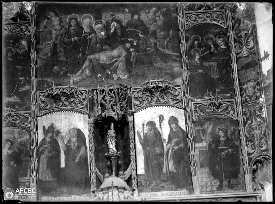 Retaule i imatge de la Mare de Déu del monestir de Sixena