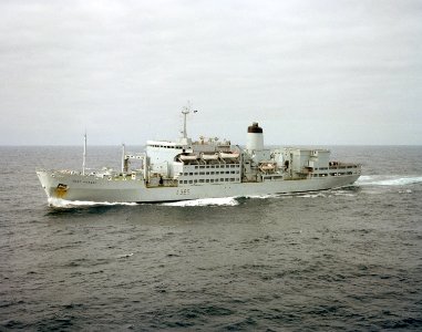 RFA Fort Grange (A385) underway c1982