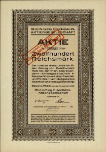 Rhein-Sieg Eisenbahn-AG 1922