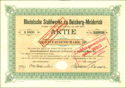 Rheinische Stahlwerke 1921