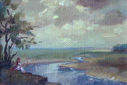 Ribic ulje na platnu 90x130 mm