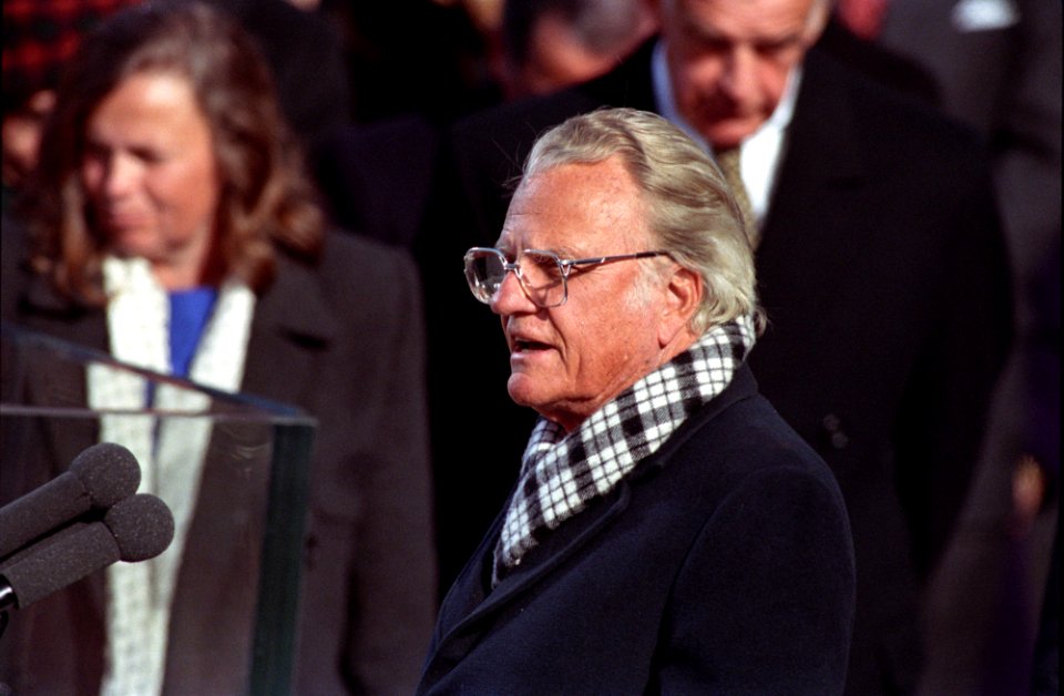 Reverend Billy Graham Delivering The Prayer At the Inauguration of Bill Clinton