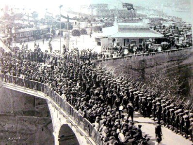 Richard Ellis, French Naval Squadron entering Kings Gate, 1912