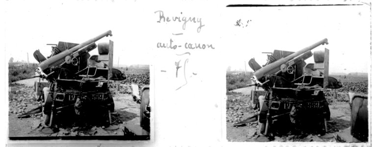 Revigny. Auto-canon 75 - Fonds Berthelé - 49Fi845