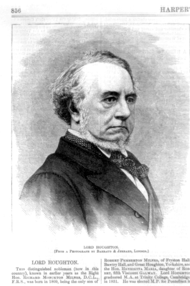 Richard Monckton Milnes Houghton, Baron, 1809-1885 LCCN2002723388