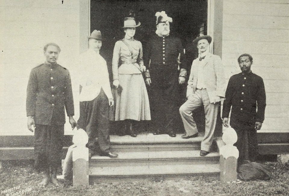 Richard Seddon and wife at the openinig of the Tongan parliament