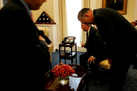 Rex Tillerson in Vice President Dick Cheney's West Wing Office